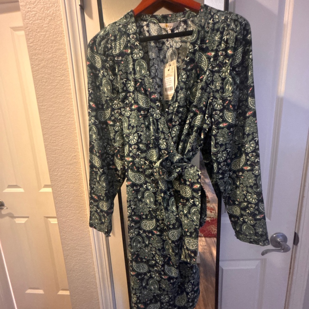 🌸SALE ⭐️NEW Boden Paisley Print Dress in Blue and Green - Picture 2 of 6